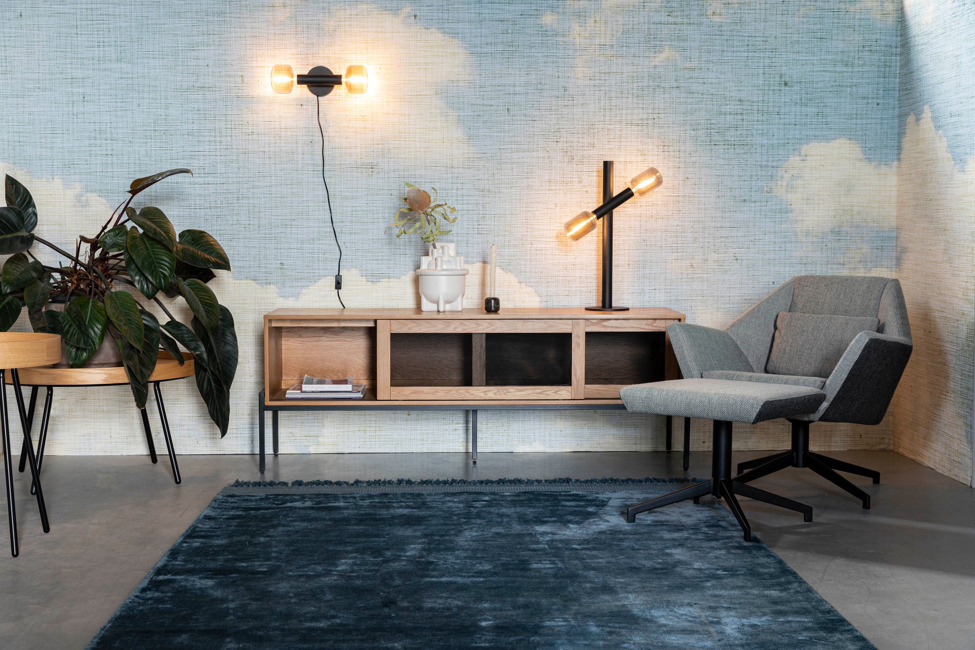 Zuiver Hardy Natural Oak Wood Low Sideboard